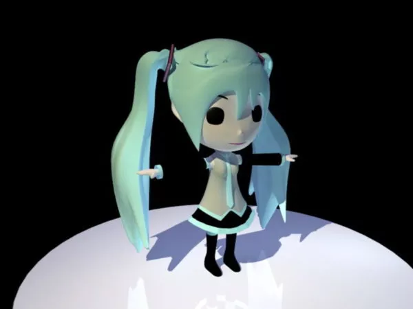 Cute Hatsune Miku Free 3d Model - .Ma, Mb - Open3dModel