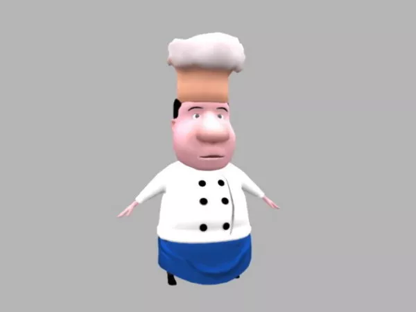 Cartoon Male Chef 3d model Cartoon Male Chef 3d model