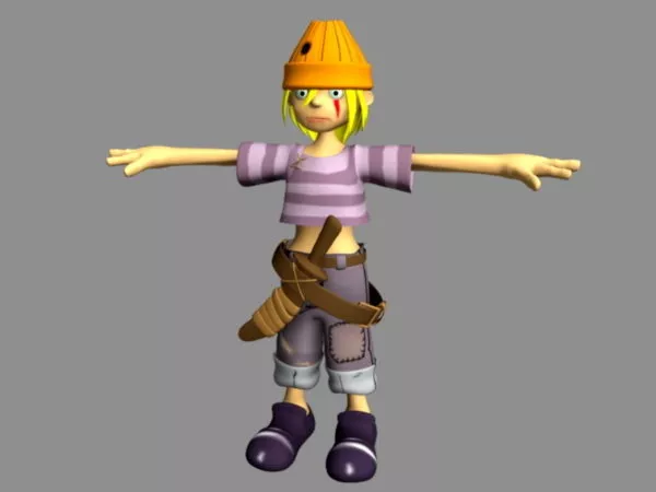 Anime Warrior Boy 3d model Anime Warrior Boy 3d model