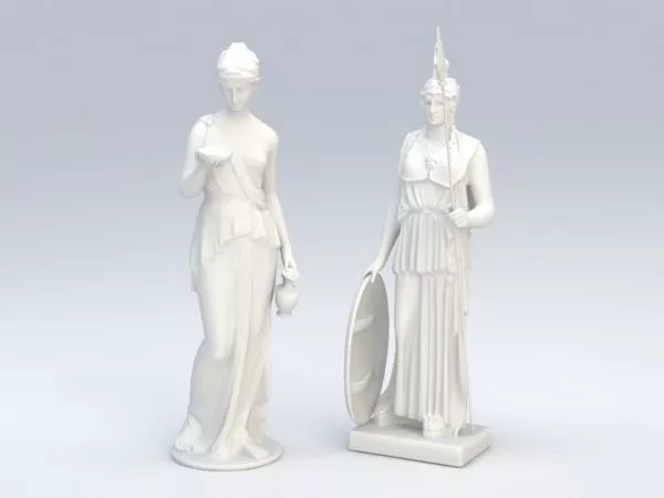 Roman Statues Of Women 3d model Roman Statues Of Women 3d model