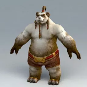 Male Pandaren Monk 3d model