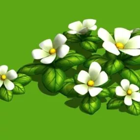 Flowering Plant Cartoon 3d model
