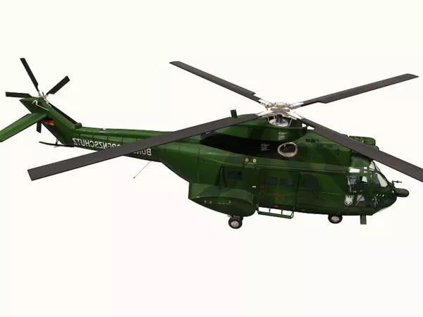 Bell 206 Helicopter 3d model