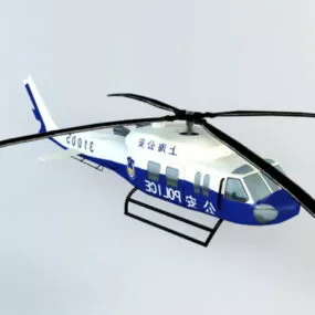 Chinese Police Helicopter 3d model