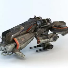 Futuristic Gunship 3d model
