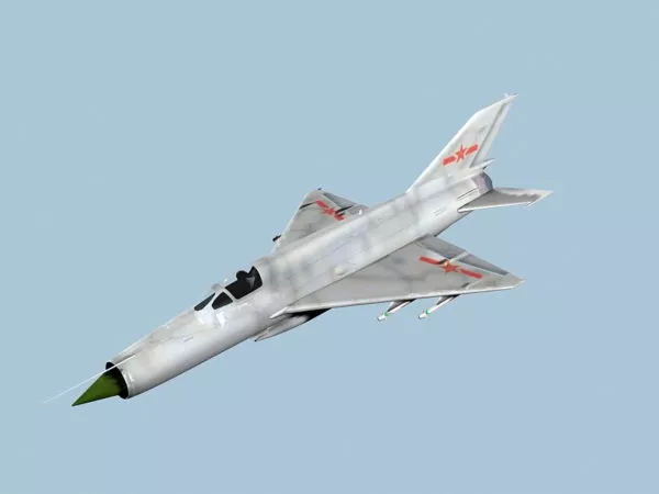 J-7 Chinese Fighter Jet 3d model J-7 Chinese Fighter Jet 3d model