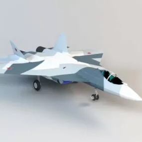 Sukhoi T-50 Stealth Fighter Jet 3d model