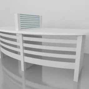 Two-person Home Office Workstation 3d model