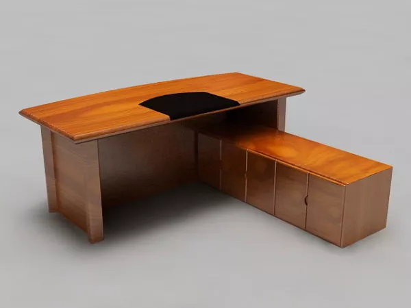 Rustic L-shaped Executive Desk 3d model Rustic L-shaped Executive Desk 3d model
