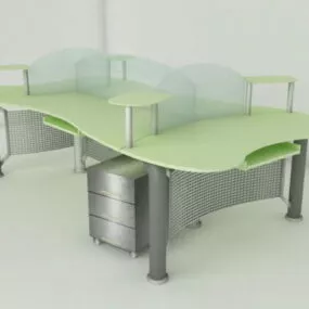 Modern Office Workstation 3d model