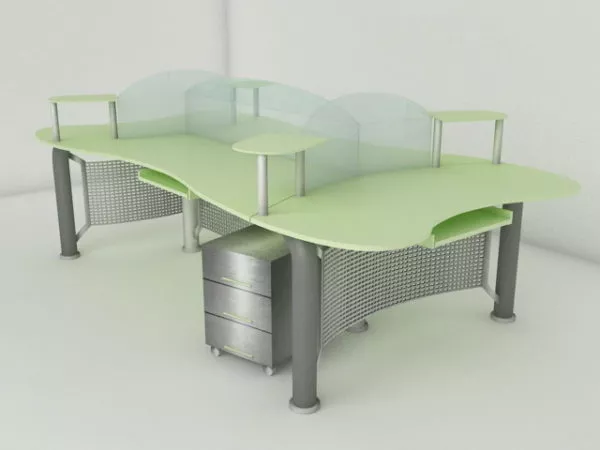 Modern Office Workstation 3d model Modern Office Workstation 3d model