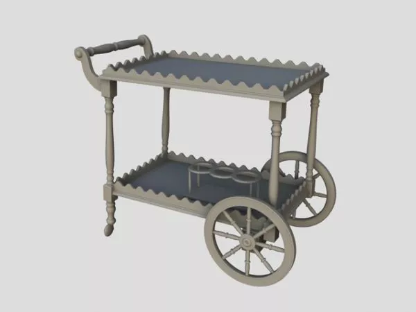 Dining Room Serving Cart 3d model Dining Room Serving Cart 3d model
