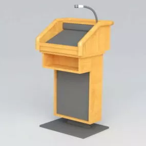 Wooden Rostrum 3d model