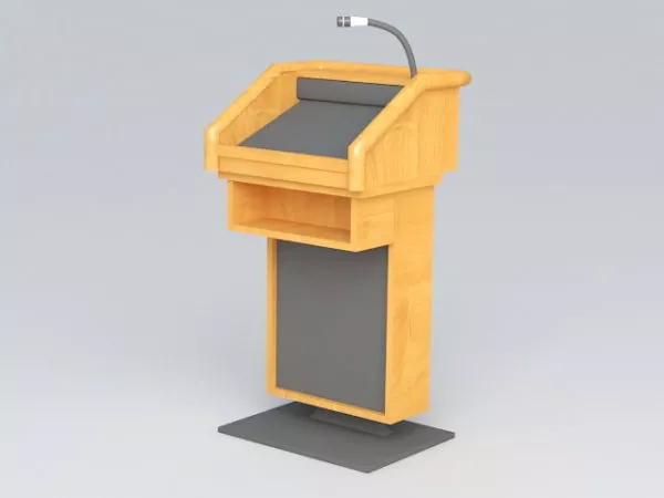 Wooden Rostrum 3d model Wooden Rostrum 3d model