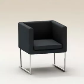 Upholstered Cube Chair 3d model
