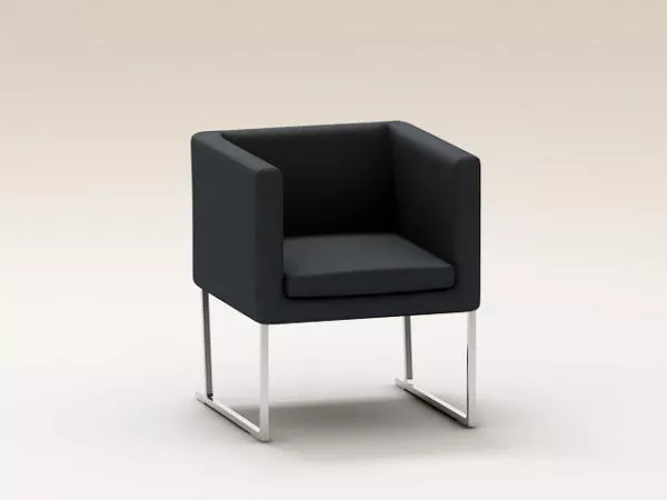 Upholstered Cube Chair 3d model Upholstered Cube Chair 3d model