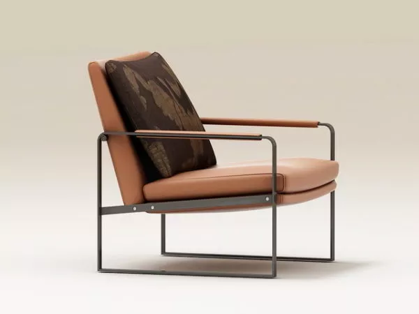 Industrial-style Accent Chair 3d model Industrial-style Accent Chair 3d model