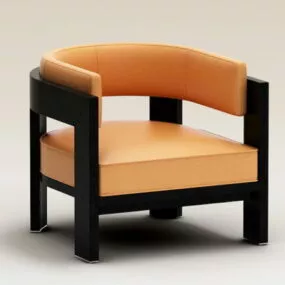 Modern Leather Armchair 3d model