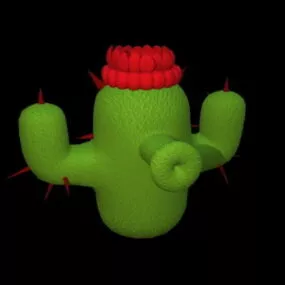 Cartoon Cactus Plant 3d model