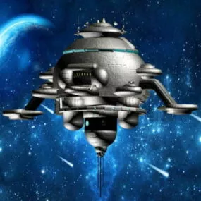 Sci-fi Space Station 3d model