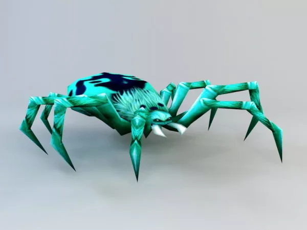 Black Poisonous Spider 3d model