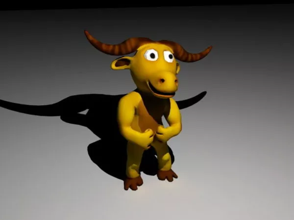 Cartoon Bull Character Rig & Animated 3d model Cartoon Bull Character Rig & Animated 3d model