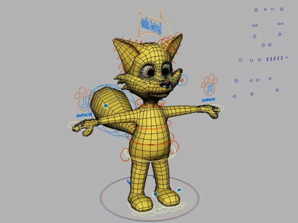 Cartoon Fox Character Rig 3d model Cartoon Fox Character Rig 3d model