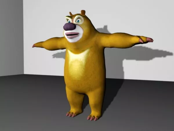Low Poly Angry Bear Character 3d model