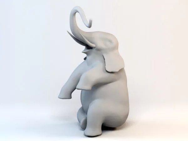 Sitting Elephant Statue 3d model Sitting Elephant Statue 3d model