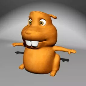 Cartoon Marmot 3d model