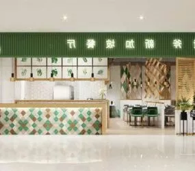 Restaurant Elegant Design Interior Scene 3d model