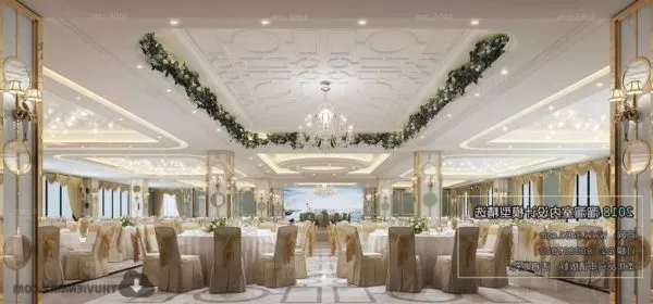 White Wedding Restaurant Interior Scene 3d model White Wedding Restaurant Interior Scene 3d model