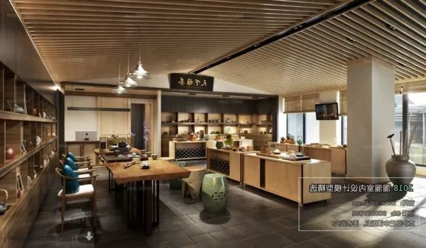 Japanese Restaurant Style Interior Scene 3d model Japanese Restaurant Style Interior Scene 3d model