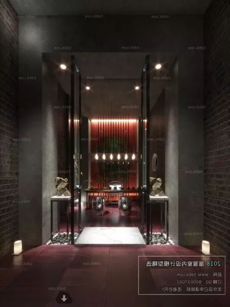 Chinese Showcase Interior Scene 3d model Chinese Showcase Interior Scene 3d model