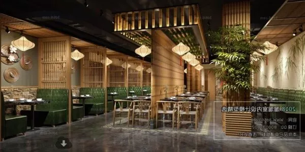 Restaurant Shophouse Building 3d model
