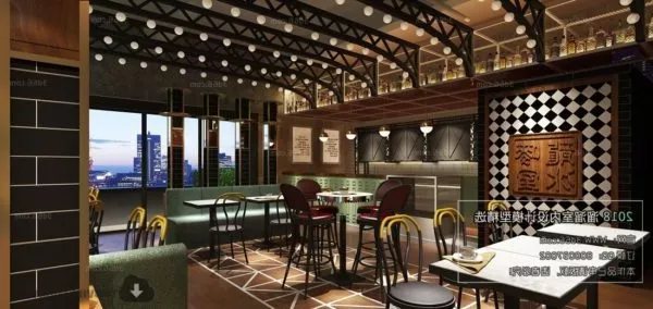 Wooden Decoration Chinese Restaurant Interior Scene 3d model Wooden Decoration Chinese Restaurant Interior Scene 3d model