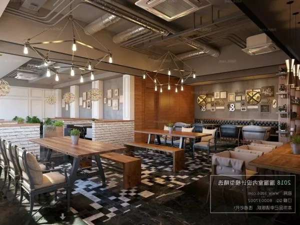 Retro China Restaurant Design Interior Scene 3d model Retro China Restaurant Design Interior Scene 3d model