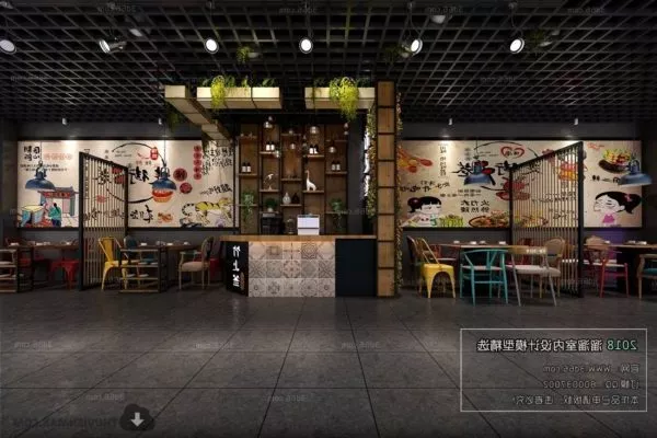 Industrial Style Small Restaurant Interior Scene Interior Scene 3d model Industrial Style Small Restaurant Interior Scene Interior Scene 3d model