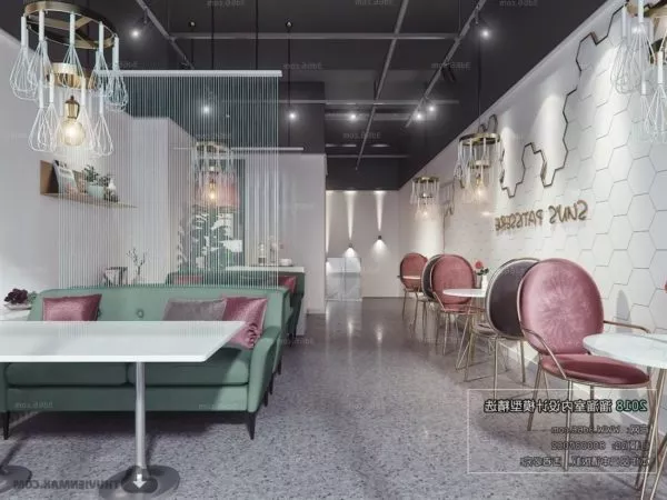 Elegant Design Small Restaurant Interior Scene 3d model Elegant Design Small Restaurant Interior Scene 3d model
