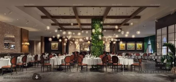 Mix Style Design Round Table Restaurant Interior Scene 3d model Mix Style Design Round Table Restaurant Interior Scene 3d model
