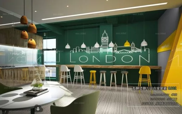 New Style Coffee Shop House Interior Scene 3d model New Style Coffee Shop House Interior Scene 3d model