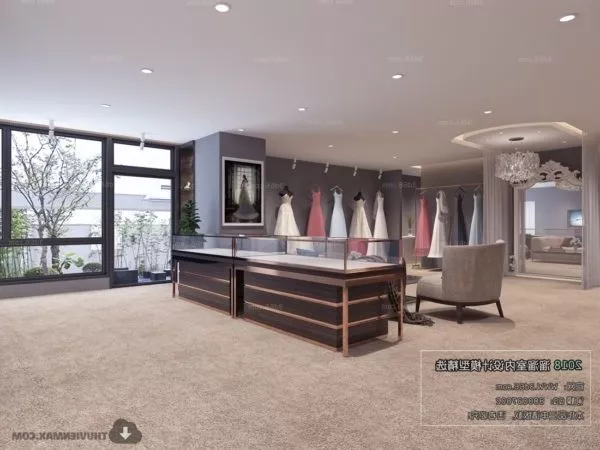 Elegant Fashion Store Design Interior Scene 3d model Elegant Fashion Store Design Interior Scene 3d model