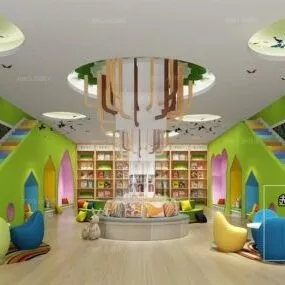 Children Kindergarten Interior Scene 3d model
