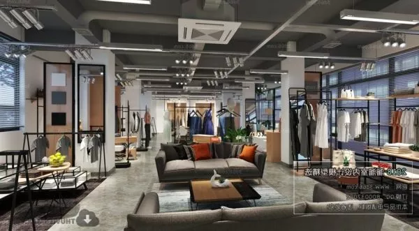 Fashion Store Modern Space Interior Scene 3d model Fashion Store Modern Space Interior Scene 3d model