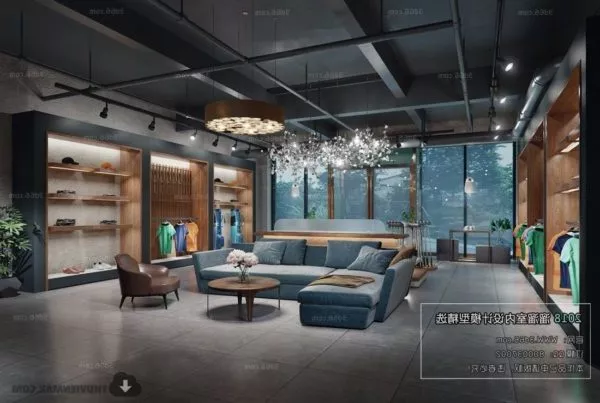 Fashion Store Lounge Space Interior Scene 3d model Fashion Store Lounge Space Interior Scene 3d model