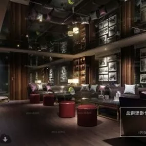 Gallery Interior Scene 3d model