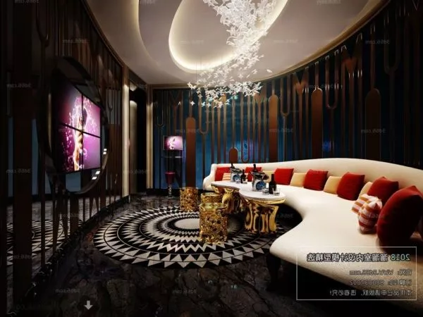 Luxury Karaoke Room Interior Scene 3d model Luxury Karaoke Room Interior Scene 3d model