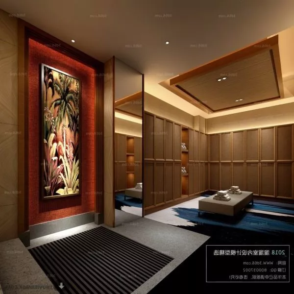 Modern Spa Space Interior Scene 3d model Modern Spa Space Interior Scene 3d model