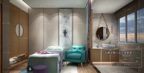Modern Spa Room Interior Scene 3d model Modern Spa Room Interior Scene 3d model