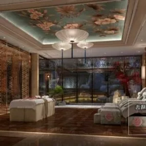 Beauty Salon Spa Space Interior Scene 3d model